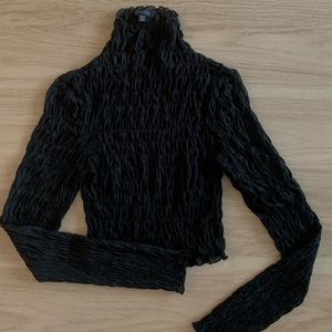 Long sleeve sheer blouse